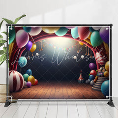 Lofaris Smrat Balloons Arch Colorful 1st Birthday Backdrop