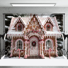 Lofaris Snow Candy House Christmas Backdrop For Photography