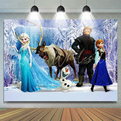 Lofaris Girl Frozen Elsa Princess Happy Birthday Party Backdrop