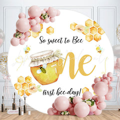 Lofaris So Sweet To Bee Honey Round 1St Birthday Backdrop