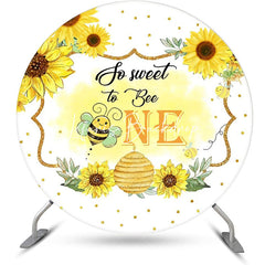 Lofaris So Sweet To Bee One Honeycomb Round Birthday Backdrop