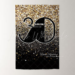 Lofaris Sparkle Gold Sequin Bokeh 30th Birthday Backdrop