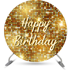 Lofaris Sparkling Dots Disco Style Round Birthday Backdrop