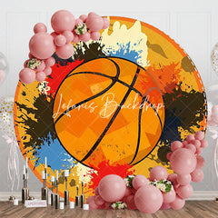 Lofaris Splashing Graffiti Basketball Sports Round Backdrop