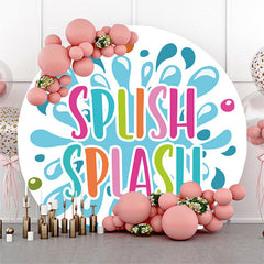 Lofaris Splish Splash Water Droplets Round Party Backdrop