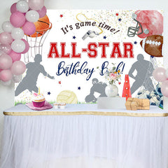 Lofaris Sports Balls Lawn All Star Birthday Bash Backdrop