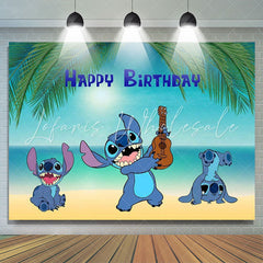 Lofaris Summer Beach And Cartoon Character Birthday Backdrop