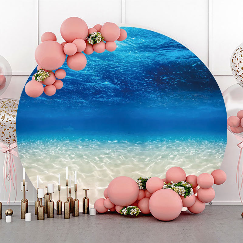 Lofaris Summer Undersea Hawaii Beach Round Birthday Backdrop