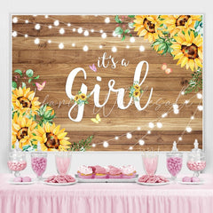 Lofaris Sunflower It s A Girl Baby Shower Photoshoot backdrop