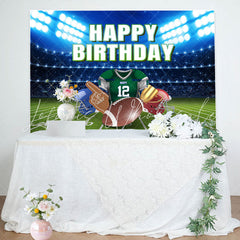 Lofaris Super Bowl Football Court Birthday Backdrop For Boy