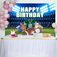 Lofaris Super Bowl Football Court Birthday Backdrop For Boy