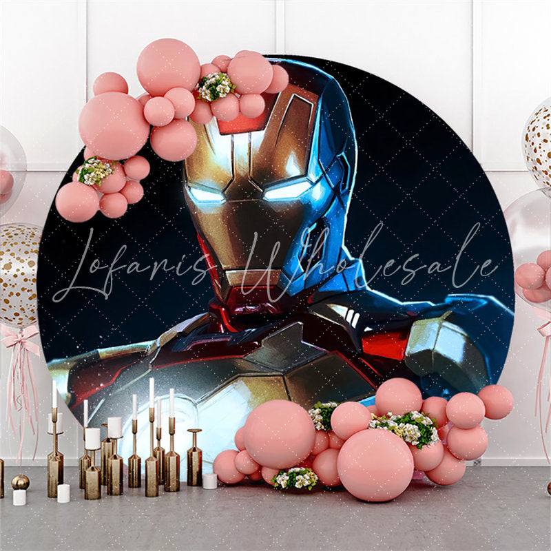 Lofaris Super Hero Round Cartoon Character Birthday Backdrop