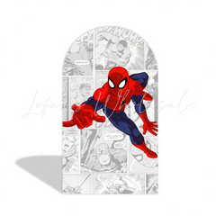 Supper Hero Avengers Spiderman Theme Happy Birthday Party Arch Backdrop Wall Cloth Cover