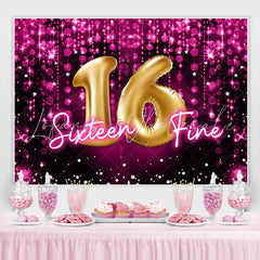 Lofaris Sweet 16 Fine Pink Glitter Bokeh Backdrop for Birthday