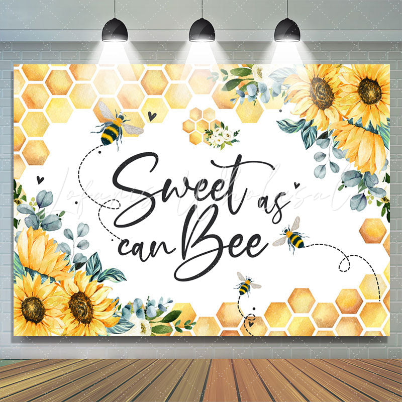 Lofaris Sweet As Can Bee Sunflower Baby Shower Backdrop