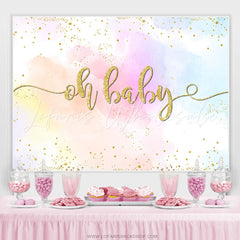 Lofaris Sweet Color Graffiti Baby Shower Backdrop For Girl