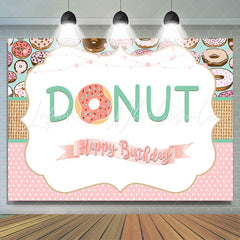 Lofaris Sweet Donut Happy Birthday Party Backdrop For Girl