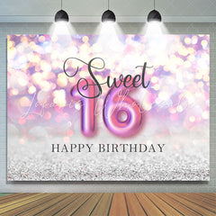 Lofaris Sweet Lovely Bokeh Happy 16Th Birthday Backdrop