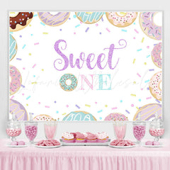 Lofaris Sweet One Donuts First Birthday Simple Backdrop for Gilrs