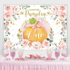 Lofaris Sweet Pumpkin Is Turning One Happy Birthday Backdrop