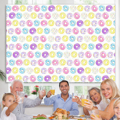 Lofaris Sweet Regular Order Donut Theme Happy Birthday Backdrop