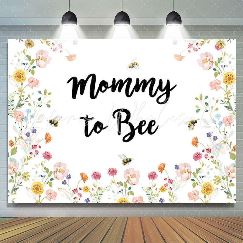 Lofaris Sweet Spring Mommy To Bee Baby Shower Backdrop