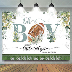 Lofaris Tailgater Football Oh Boy Baby Shower Backdrop