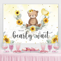 Lofaris Teddy Bear And Sunflower Baby Shower Backdrop For Girl