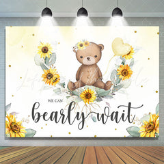 Lofaris Teddy Bear And Sunflower Baby Shower Backdrop For Girl