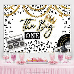 Lofaris The Big One Crown Hip Hop Boys Old School 1st Birthday Backdrop