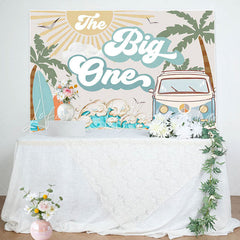 Lofaris The Big One Sea Surfing Summer 1st Birthday Backdrop