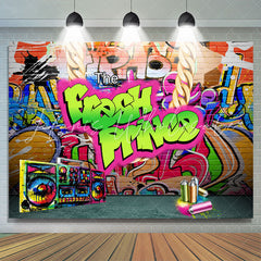 Lofaris The Fresh Prince Colorful Brick Baby Shower Backdrop