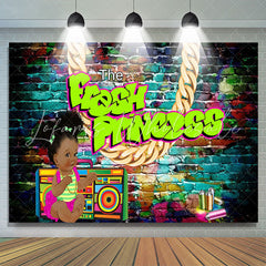 Lofaris The Fresh Princess Colorful Brick Baby Shower Backdrop