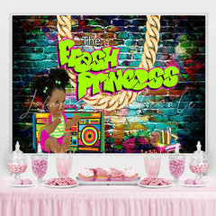 Lofaris The Fresh Princess Colorful Brick Baby Shower Backdrop