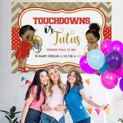 Lofaris Touchdowns Or Jutus Gender Reveal Baby Shower Backdrop