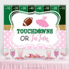 Lofaris Touchdowns Or Tutus Gender Reveal Baby Shower Backdrop