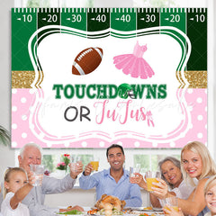 Lofaris Touchdowns Or Tutus Gender Reveal Baby Shower Backdrop