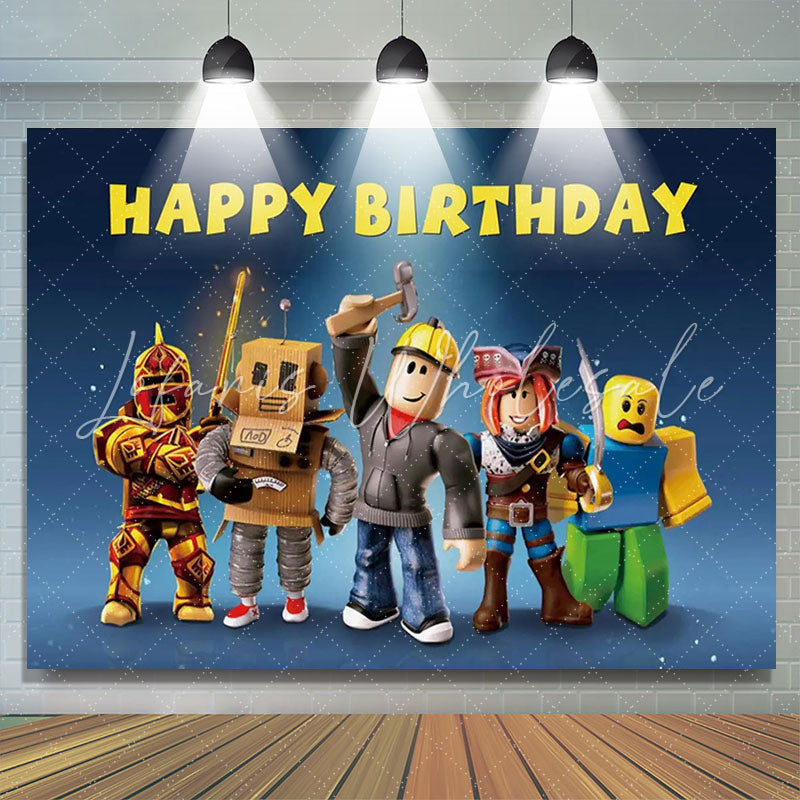 Lofaris Toy And Robot Of Labors Happy Birthday Backdrop For Kids