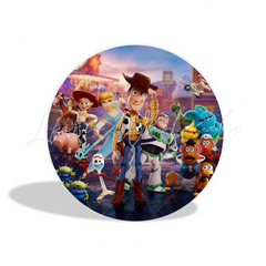 Toy Story Theme Birthday Party Round Backdrop Cover Plinth Cover