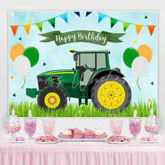 Lofaris Tractor Theme Birthday Photoshoot Backdrop for Boy