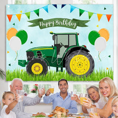 Lofaris Tractor Theme Birthday Photoshoot Backdrop for Boy