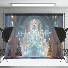 Lofaris Trees Luxury Ice Palace Christmas Backdrop For Photo