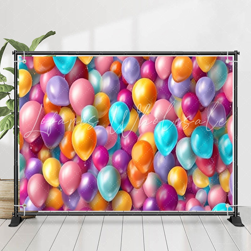 Lofaris Trendy Colorful Balloons Vivid Birthday Backdrop