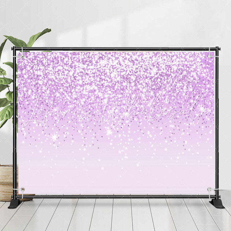 Lofaris Trendy Purple Glitter Light Bokeh Birthday Backdrop