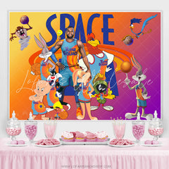 Lofaris Tune Squad Basketball Players Gradient Party Backdrop