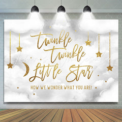 Lofaris Twinkle Star Cloud Sky Theme Happy Birthday Backdrop