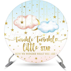 Lofaris Twinkle Little Star Round Birthday Backdrop