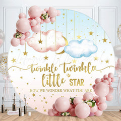 Lofaris Twinkle Little Star Round Birthday Backdrop