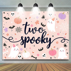 Lofaris Two Spooky Halloween Ghost 2nd Birthday Backdrop