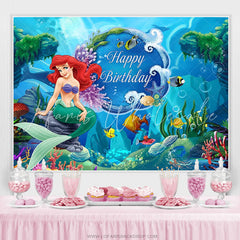 Lofaris Under The Sea Little Mermaid Cartoon Girls Backdrop